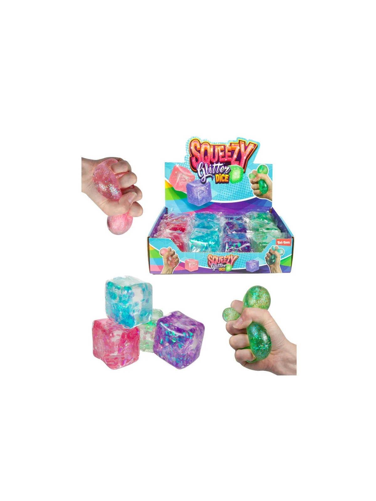 Squeezy Glitter Cube Jelly