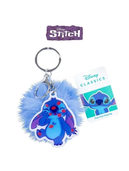 Disney Stitch Portachiavi Pompon 7 cm