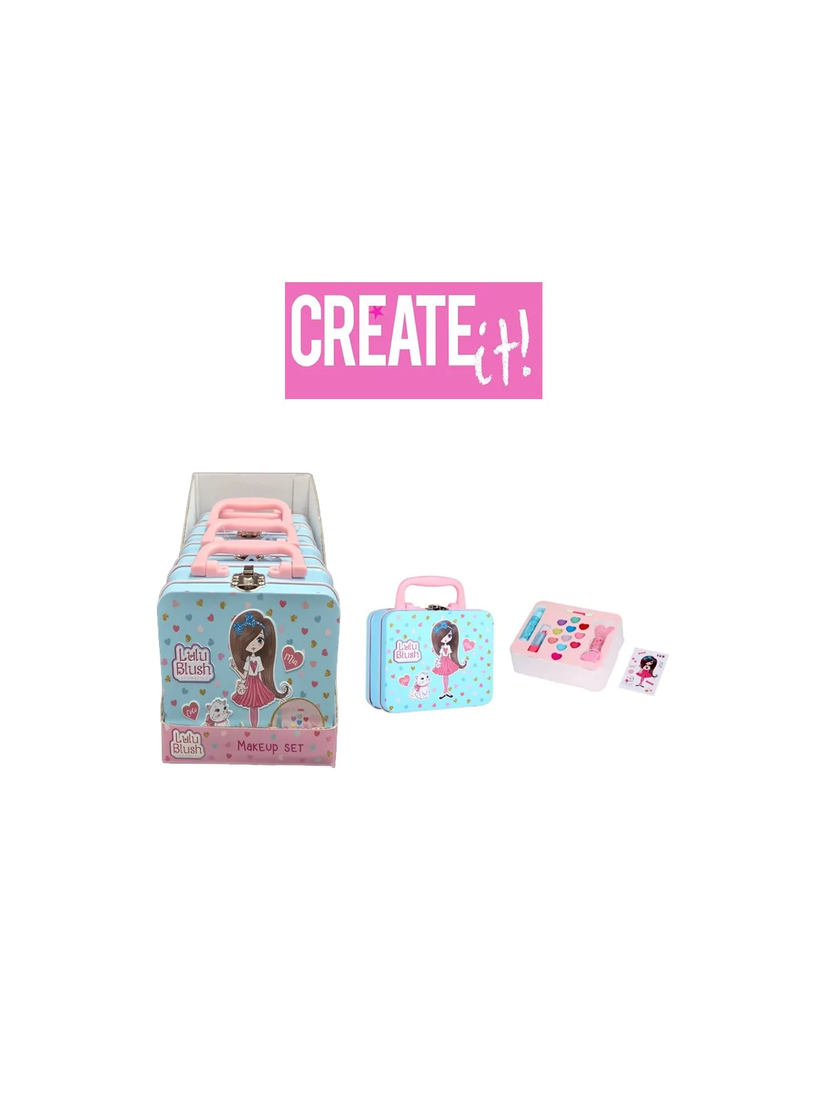 Create It Lulu Blush Makeup Set Tin Case