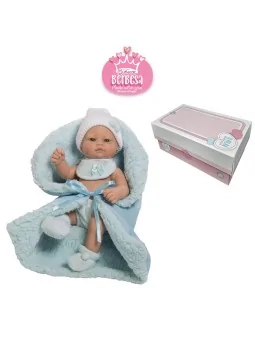 Berbesa Doll con Coperta Azzurra 27 cm in Vinile