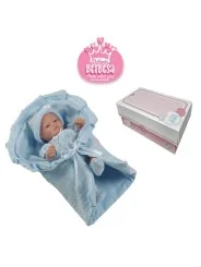 Berbesa Doll con Coperta e Vestito Azzurro 27 cm in Vinile