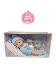 Berbesa Baby Coral Con Coperta e Giacca Azzurra 34 cm