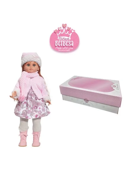 Berbesa Fany Vestito e Sciarpa Rosa 40 cm