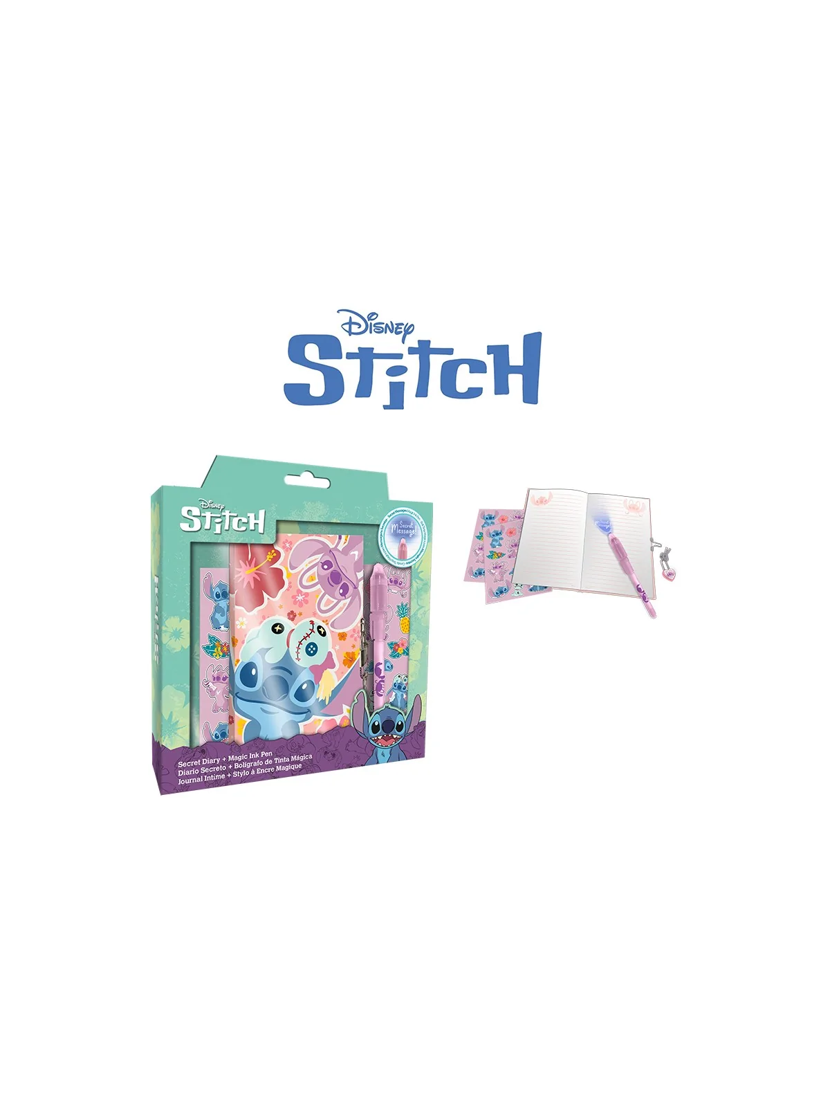 Disney Stitch Diario Segreto con Penna Magica