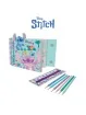 Stitch Notebook con Astuccio e Colori