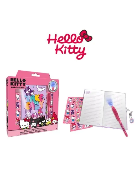 Hello Kitty Diario Segreto con Penna Magica e Stickers