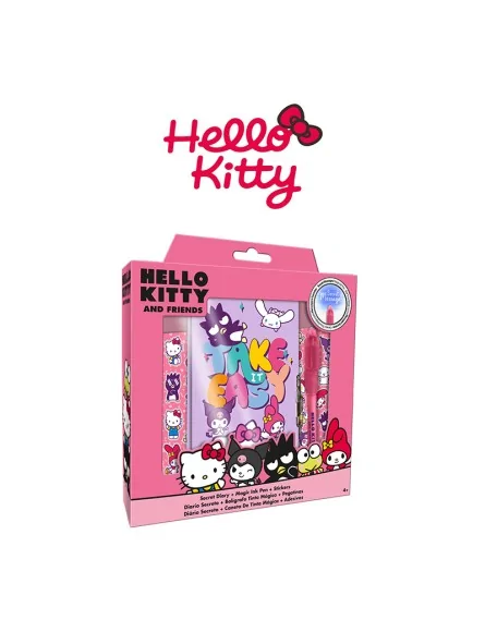Hello Kitty Diario Segreto con Penna Magica e Stickers