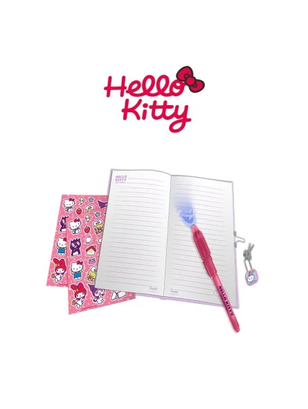 Hello Kitty Diario Segreto con Penna Magica e Stickers
