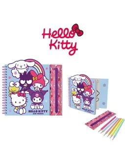Hello Kitty Notebook con Astuccio e Colori