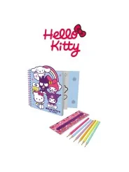 Hello Kitty Notebook con Astuccio e Colori