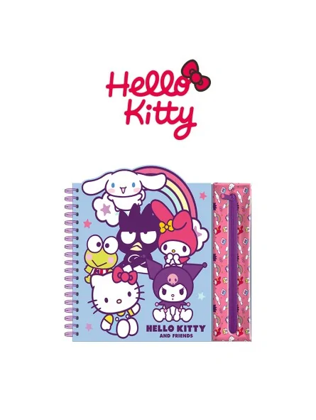Hello Kitty Notebook con Astuccio e Colori