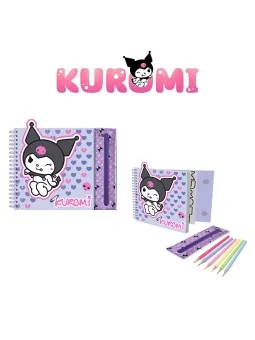 Kuromi Notebook con Astuccio e Colori