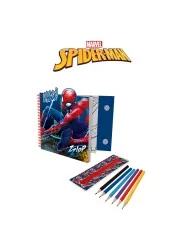 Spiderman Notebook con Astuccio e Colori