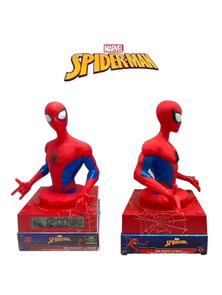 Spiderman 3D Lampada e Sveglia
