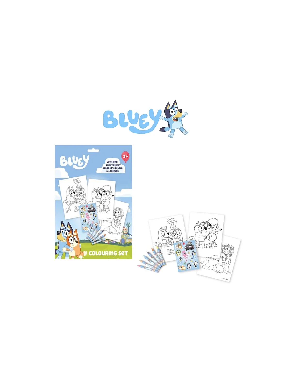 Bluey Colouring Set