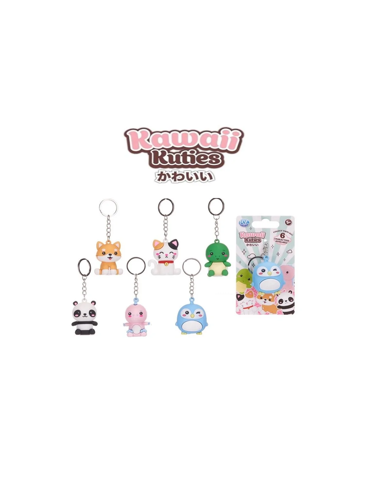 Portachiavi Kawaii Kuties 3D 6 Ast 6 CM