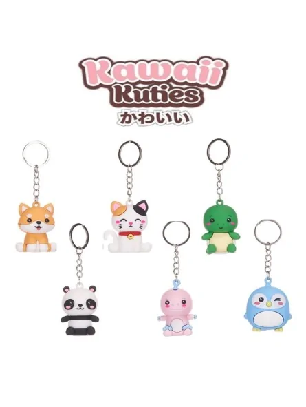 Portachiavi Kawaii Kuties 3D 6 Ast 6 CM