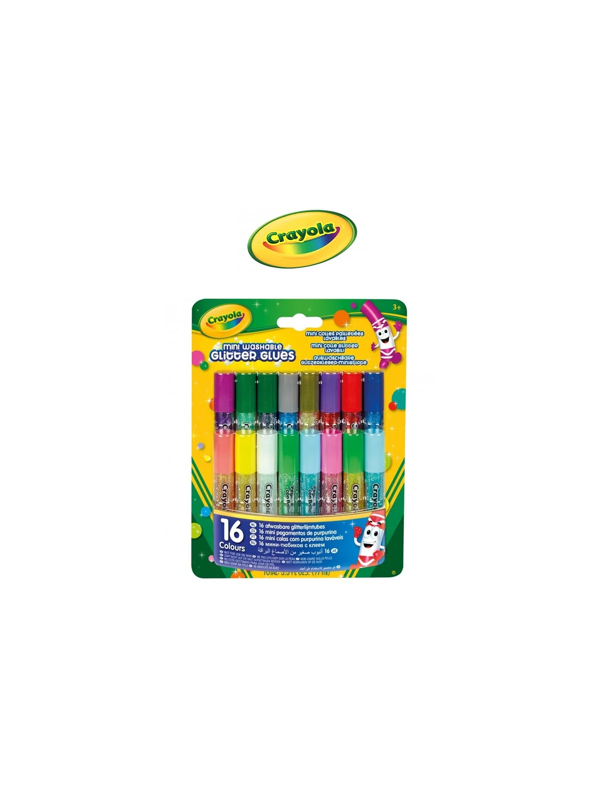 Crayola Colle Mini Glitter Lavabili 16 PCS