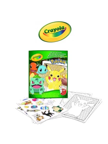 Crayola Pokemon Album Colori Adesivi e Stickers