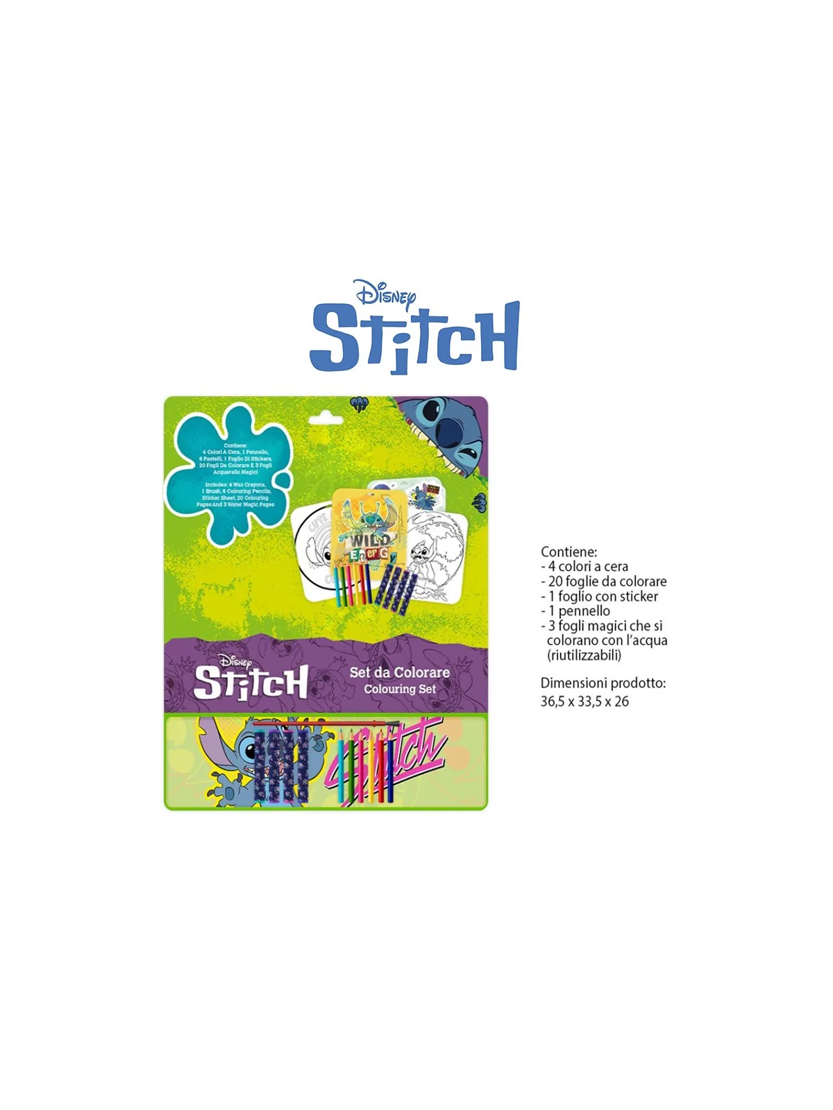 Stitch Set Magico da Colorare