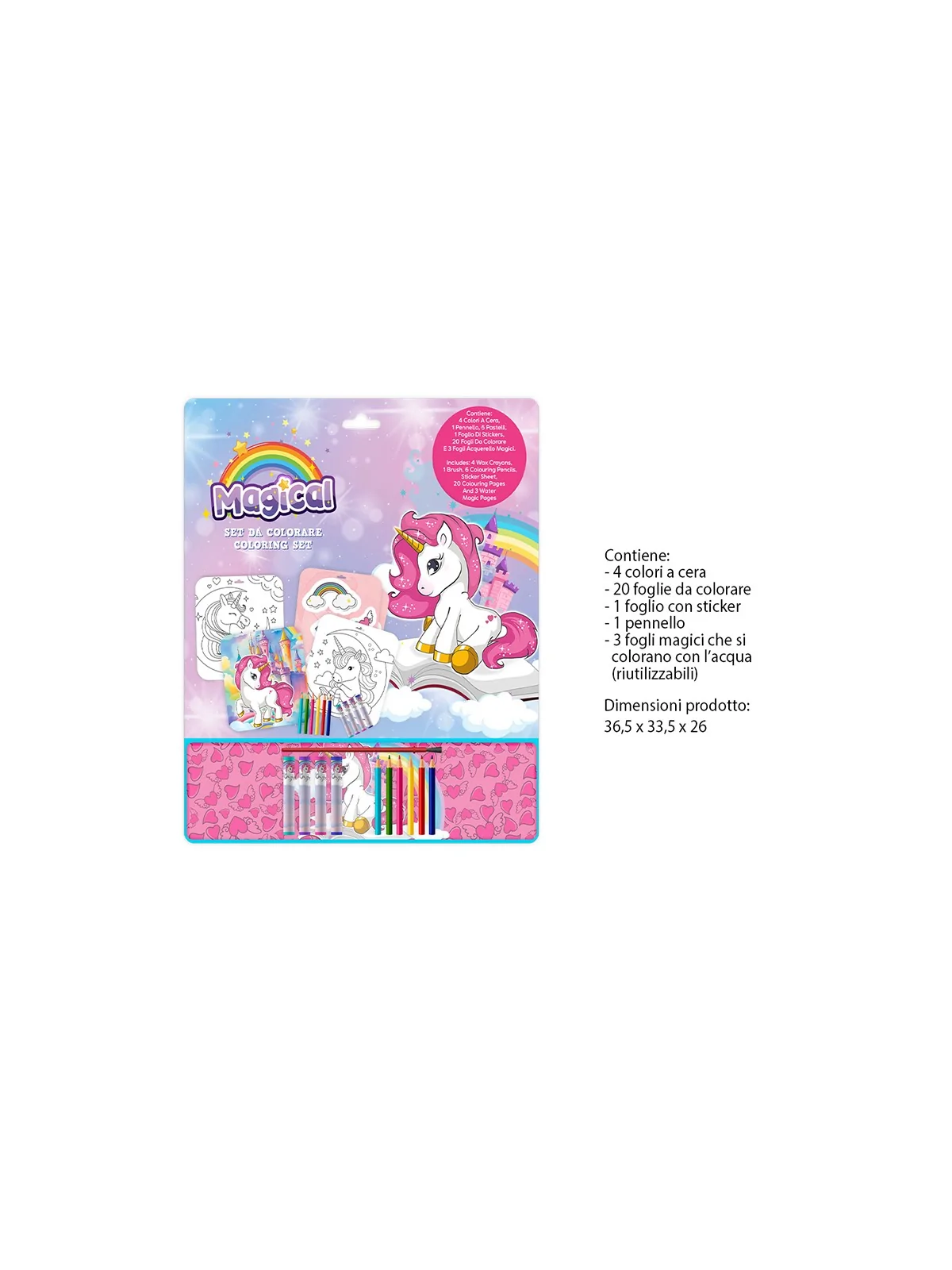 Magical Unicorn Set Magico da Colorare
