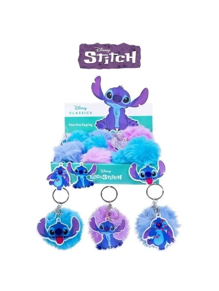 Disney Stitch Portachiavi Peluche Pompon 7 cm Disney Stitch Portachiavi Peluche Pompon 7 cm
