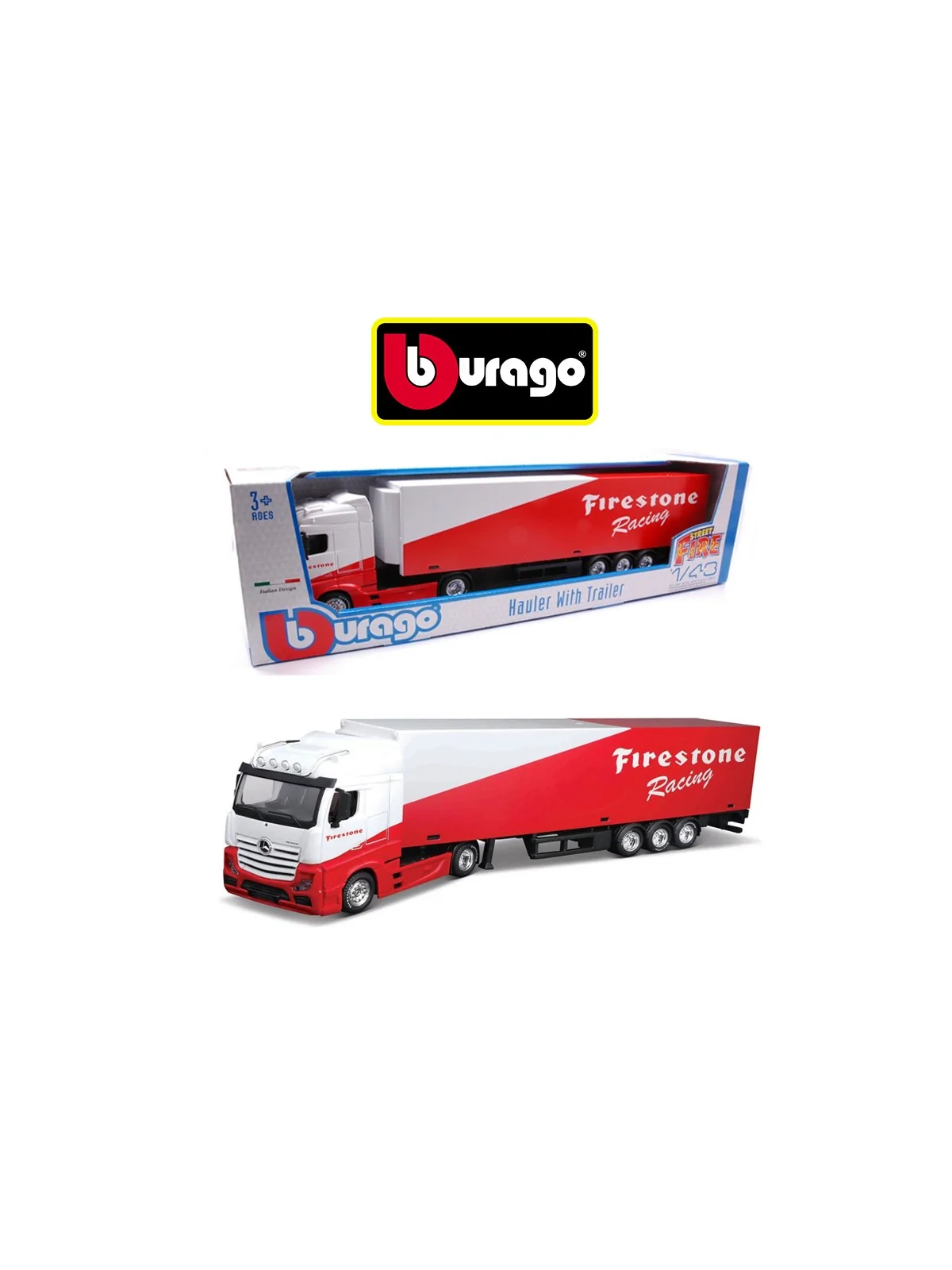 Burago Camion con Rimorchio Firestone Racing Scala 1/43 Burago Camion con Rimorchio Firestone Racing Scala 1/43