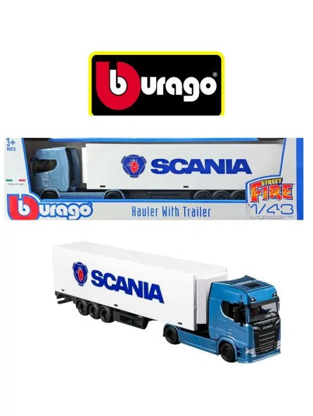 Burago Camion con Rimorchio Scania Scala 1/43 Burago Camion con Rimorchio Scania Scala 1/43
