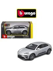 Burago Porsche Macan Turbo Electric Silver Scala 1/24