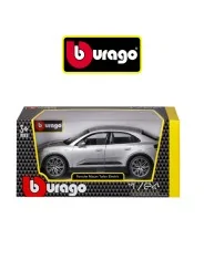 Burago Porsche Macan Turbo Electric Silver Scala 1/24