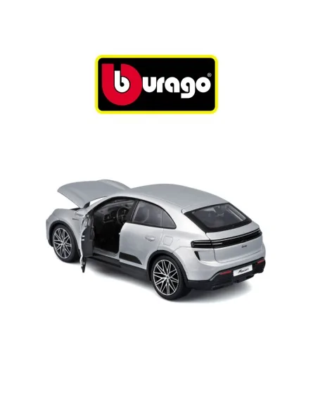 Burago Porsche Macan Turbo Electric Silver Scala 1/24 Burago Porsche Macan Turbo Electric Silver Scala 1/24
