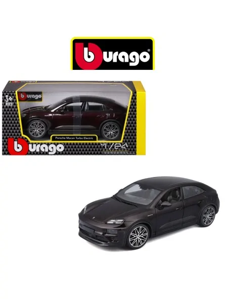 Burago Porsche Macan Turbo Electric Black Scala 1/24 Burago Porsche Macan Turbo Electric Black Scala 1/24