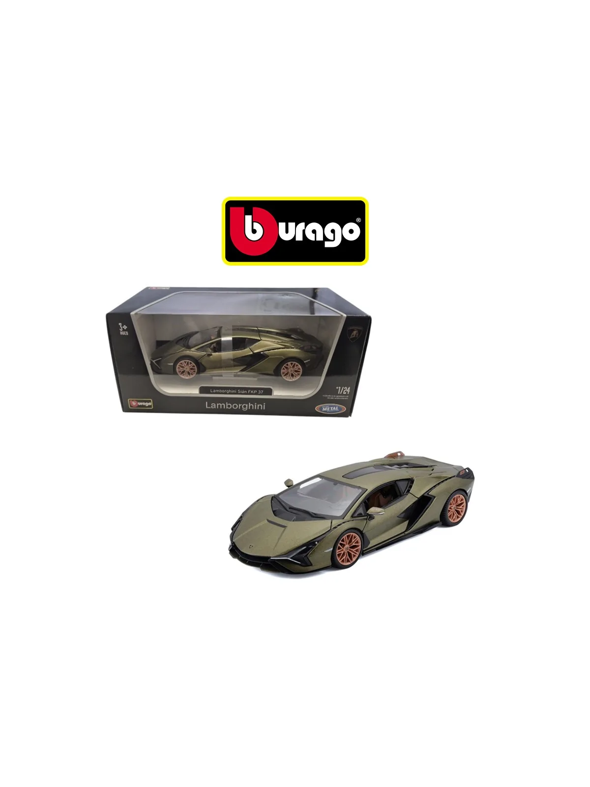 Burago Lamborghini Sian FKP 37 Verde Scala 1/24 Burago Lamborghini Sian FKP 37 Verde Scala 1/24