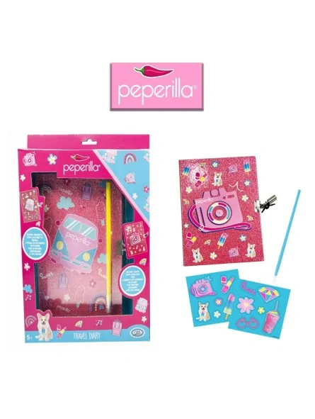 Peperilla Travel Diary con Penna e Stickers Peperilla Travel Diary con Penna e Stickers