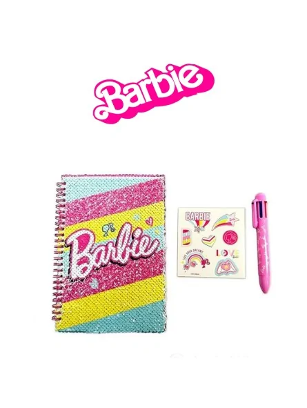 Barbie My Notebook Diario con Paillettes