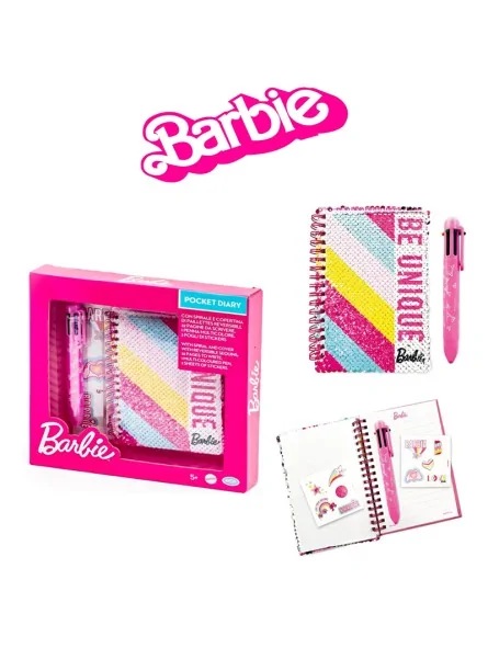 Barbie Pocket Diary con Penna Multicolor Barbie Pocket Diary con Penna Multicolor