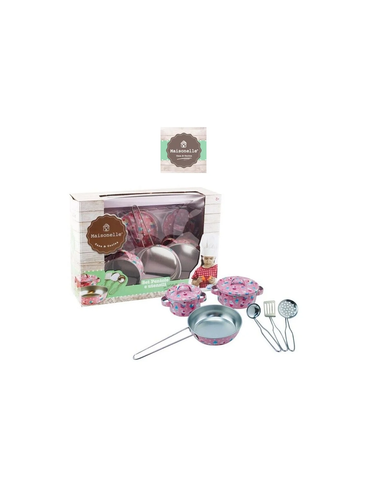 Maisonelle Set Pentole in Metallo e Utensili