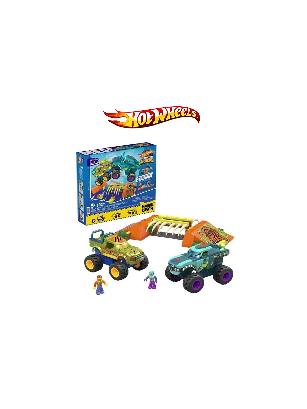 Hotwheels Monster Truck Mega Wrex Boneyard Smash e Crash