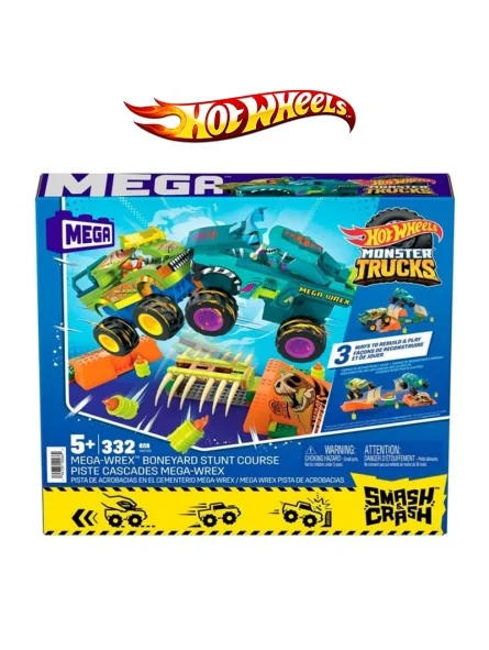 Hotwheels Monster Truck Mega Wrex Boneyard Smash e Crash