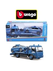 Burago Carro Attrezzi Polizia Con Auto Scala 1/43