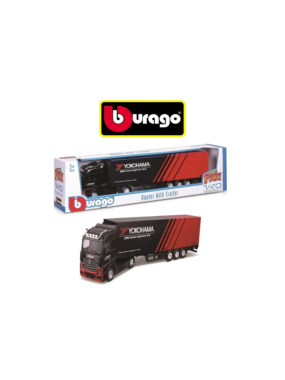 Burago Camion con Rimorchio Yokohama scala 1/43