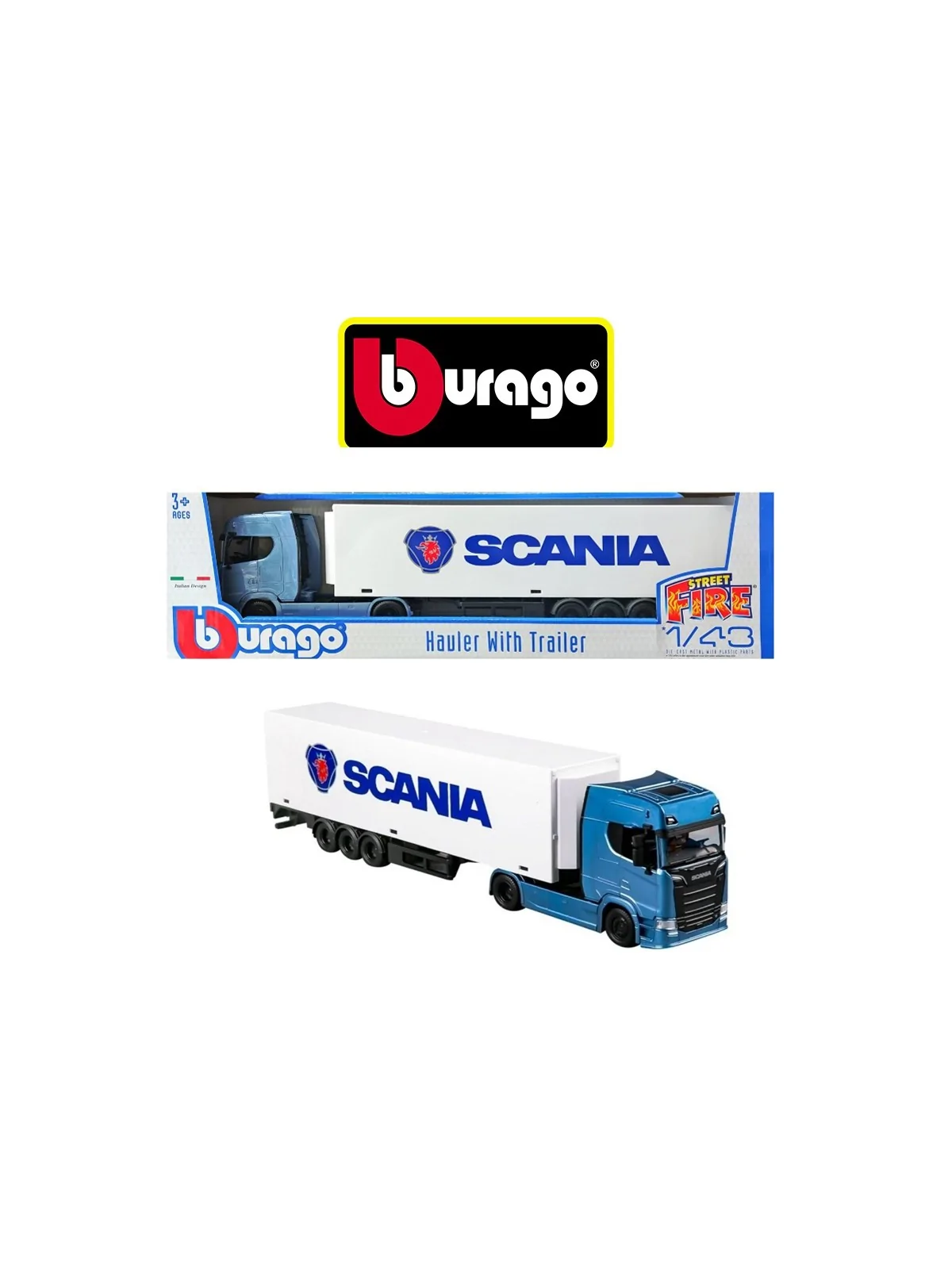 Burago Camion con Rimorchio Scania Scala 1/43