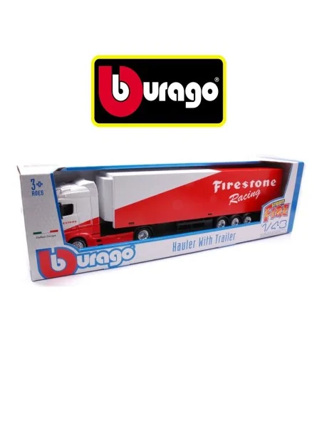 Burago Camion con Rimorchio Firestone Racing Scala 1/43