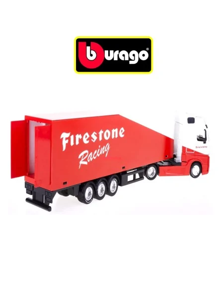 Burago Camion con Rimorchio Firestone Racing Scala 1/43