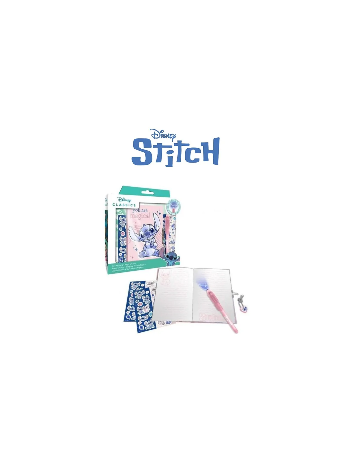 Disney Stitch Diario Segreto con Penna Magica