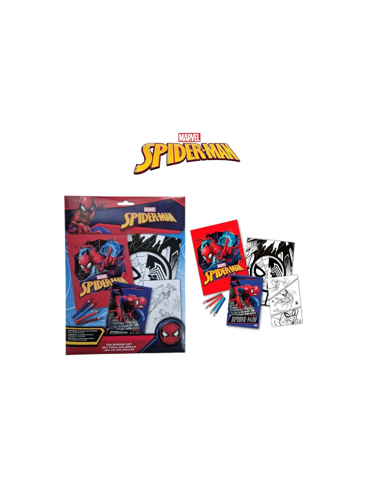 Spiderman Colouring Set