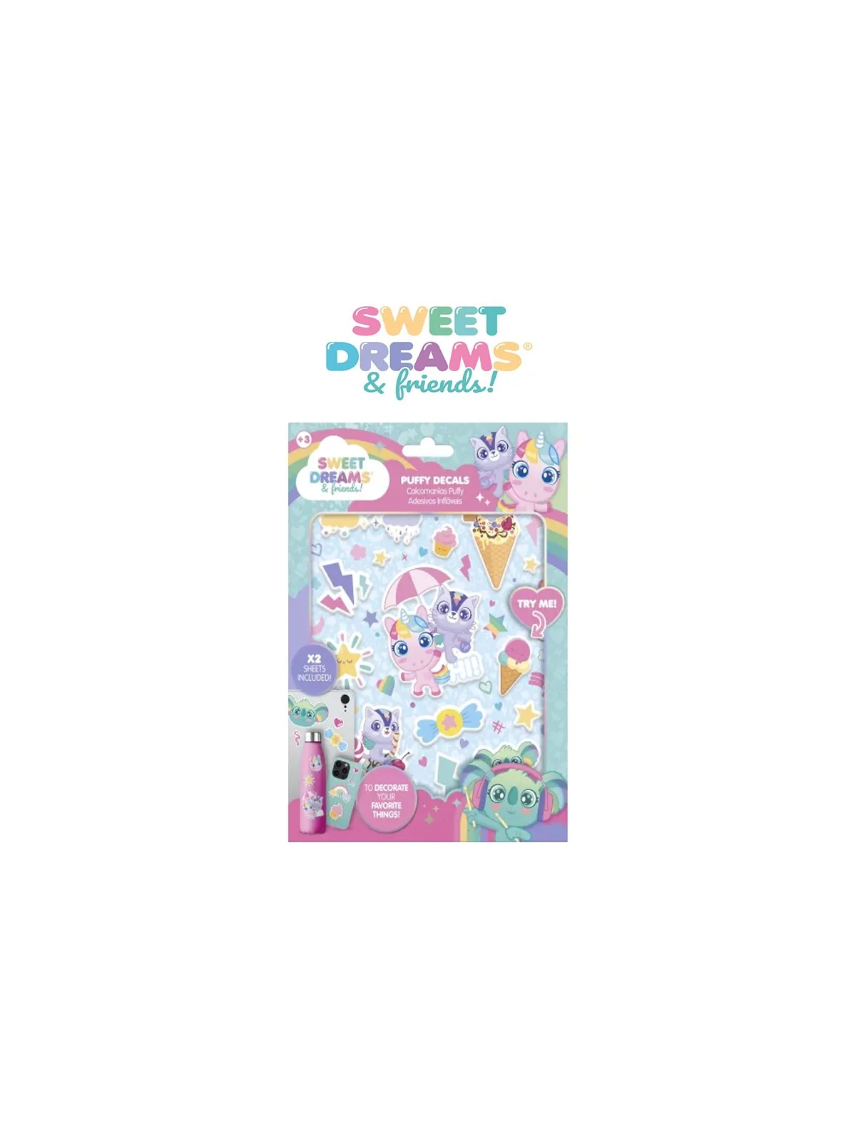 Sweet Dreams Puffy Stickers Set