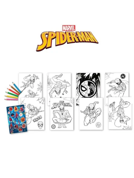 Spiderman Colouring Set Ast 1