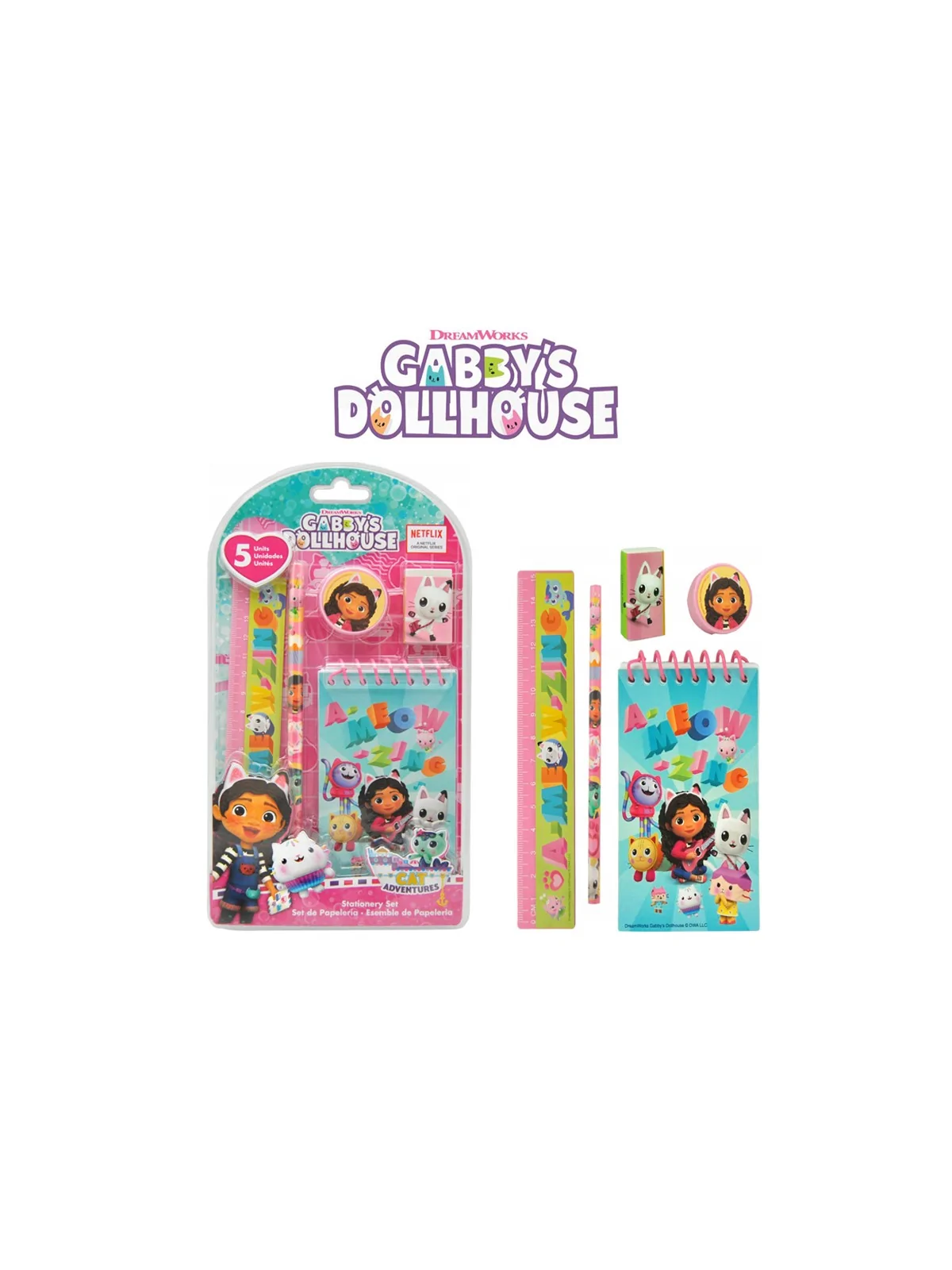 Gabbys Dollhouse Stationary Set 5 pcs