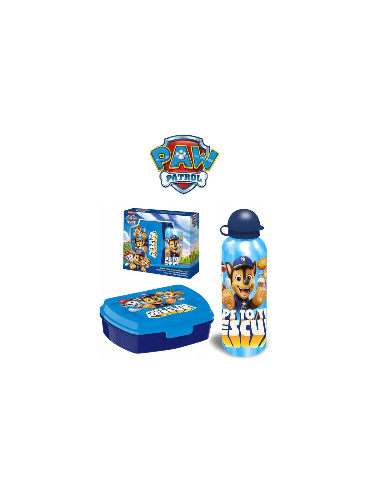 Paw Patrol Lunch Box con Borraccia Alluminio 500 ml